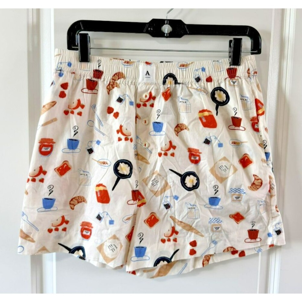 NWOT Anthropologie The Wren Boxer Shorts Small Womens Berry Aktuglu